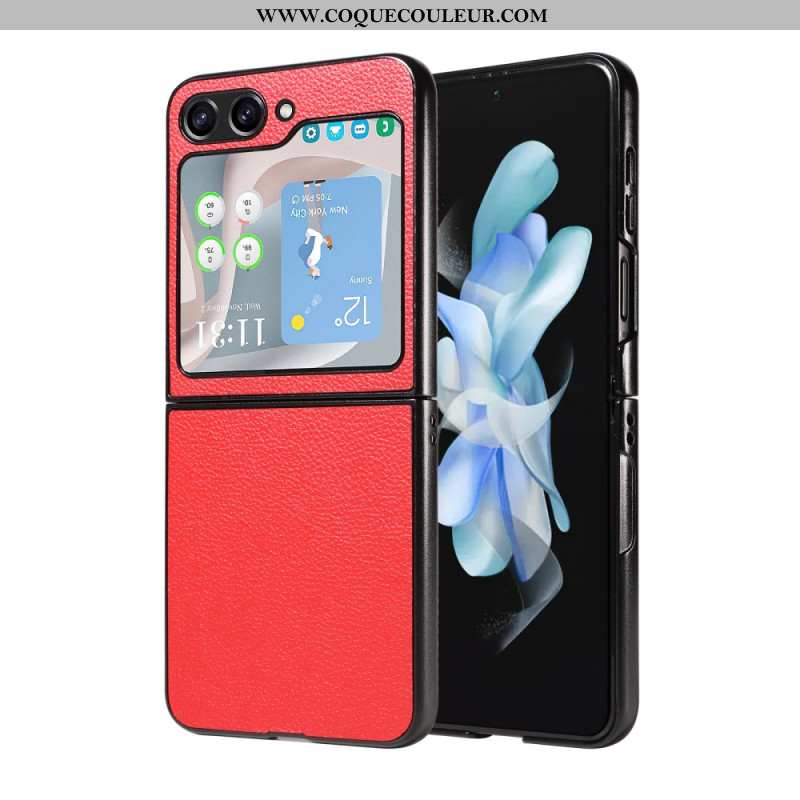 Coque Samsung Galaxy Z Flip 6 Style Cuir Discret