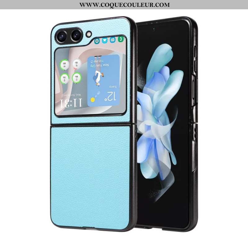 Coque Samsung Galaxy Z Flip 6 Style Cuir Discret