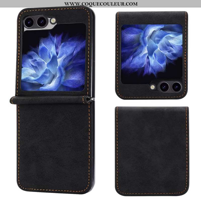 Coque Samsung Galaxy Z Flip 6 Simili Cuir