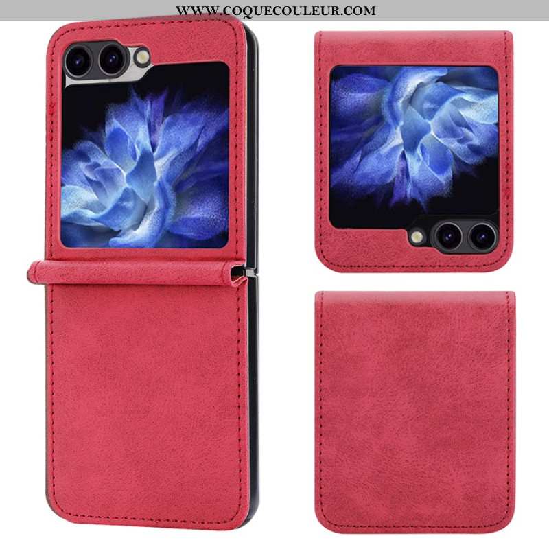 Coque Samsung Galaxy Z Flip 6 Simili Cuir