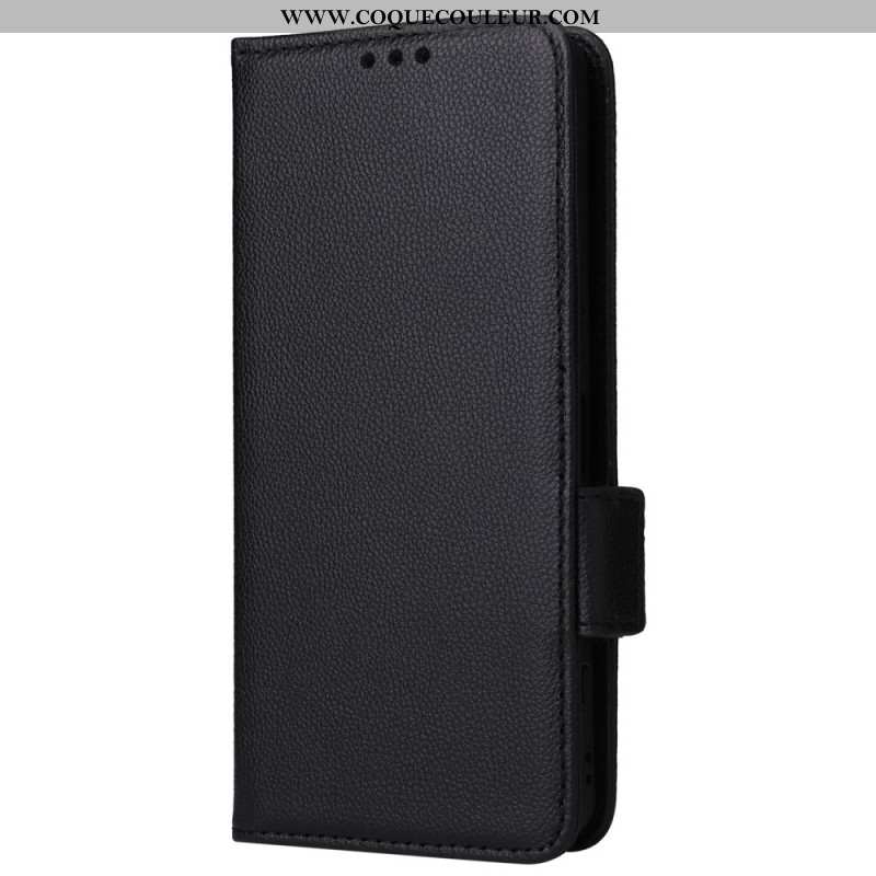 Housse Sony Xperia 1 VI Simili Cuir Litchi à Lanière