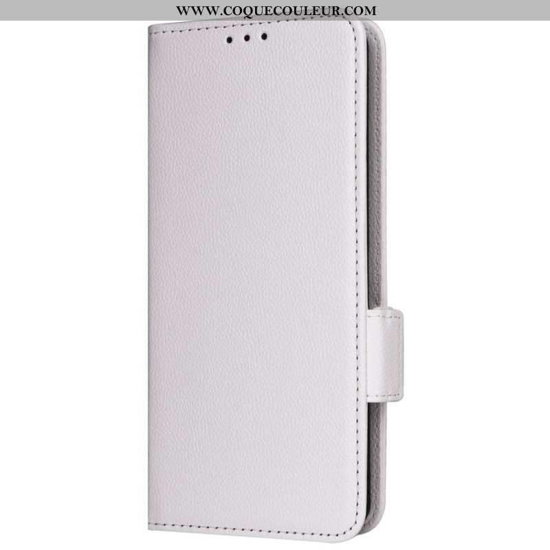 Housse Sony Xperia 1 VI Simili Cuir Litchi à Lanière