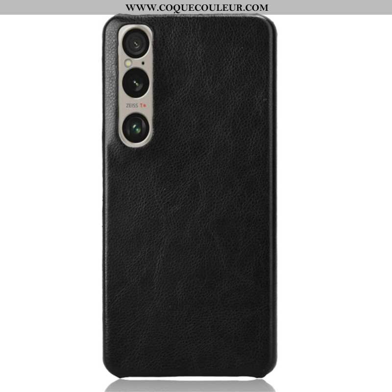 Coque Sony Xperia 1 VI Effet Cuir Litchi