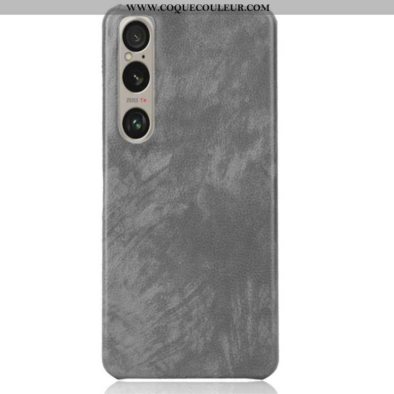 Coque Sony Xperia 1 VI Effet Cuir Litchi