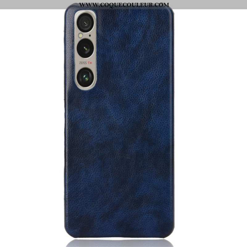 Coque Sony Xperia 1 VI Effet Cuir Litchi