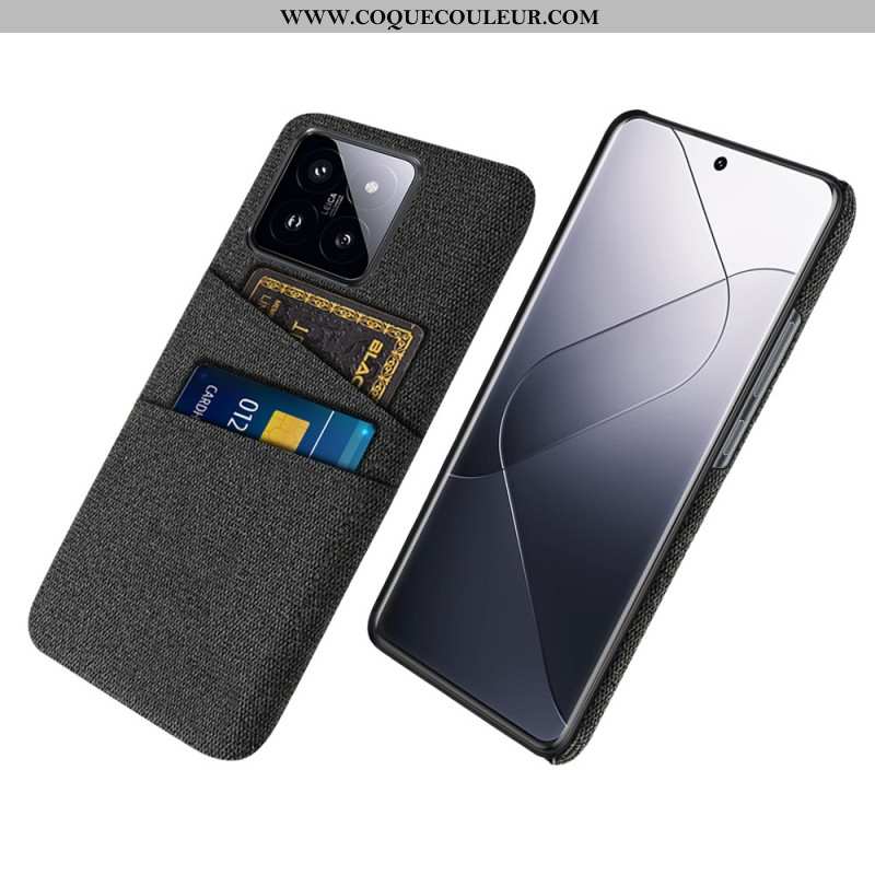 Coque Xiaomi 14 Pro Tissu Porte-Cartes