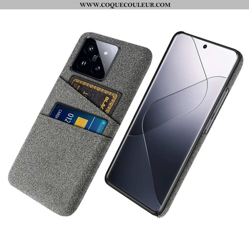 Coque Xiaomi 14 Pro Tissu Porte-Cartes