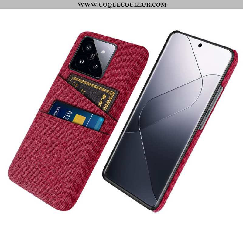 Coque Xiaomi 14 Pro Tissu Porte-Cartes