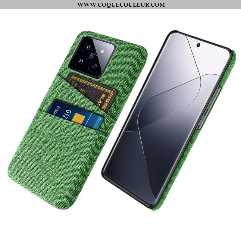 Coque Xiaomi 14 Pro Tissu Porte-Cartes