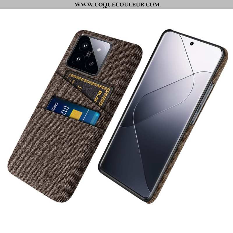Coque Xiaomi 14 Pro Tissu Porte-Cartes