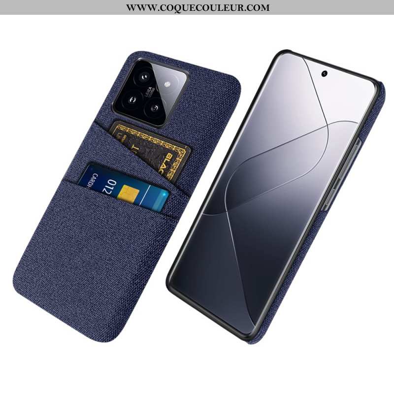 Coque Xiaomi 14 Pro Tissu Porte-Cartes