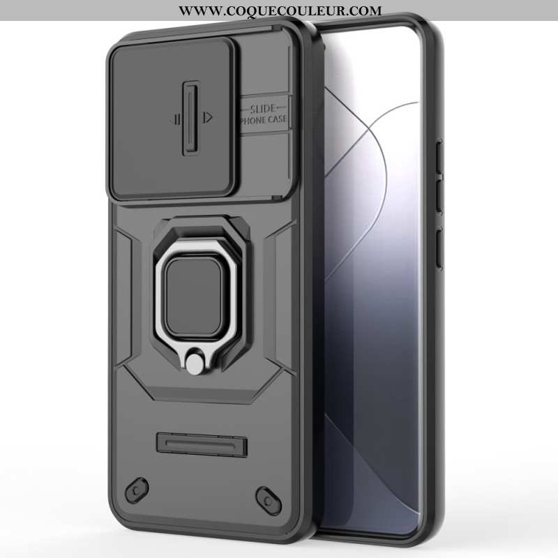 Coque Xiaomi 14 Pro Ring Résistante avec Protecteur Objectif