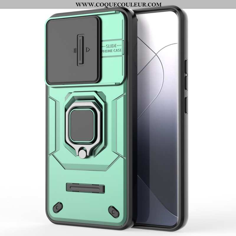 Coque Xiaomi 14 Pro Ring Résistante avec Protecteur Objectif