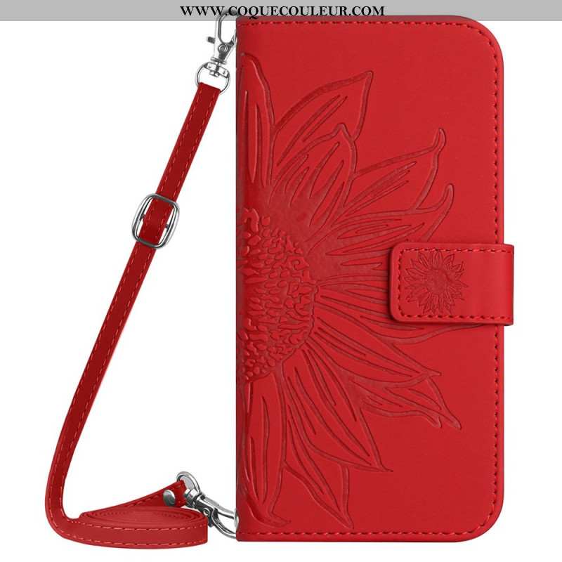 Housse Xiaomi 14 Ultra Motif Tournesol avec Bandoulière