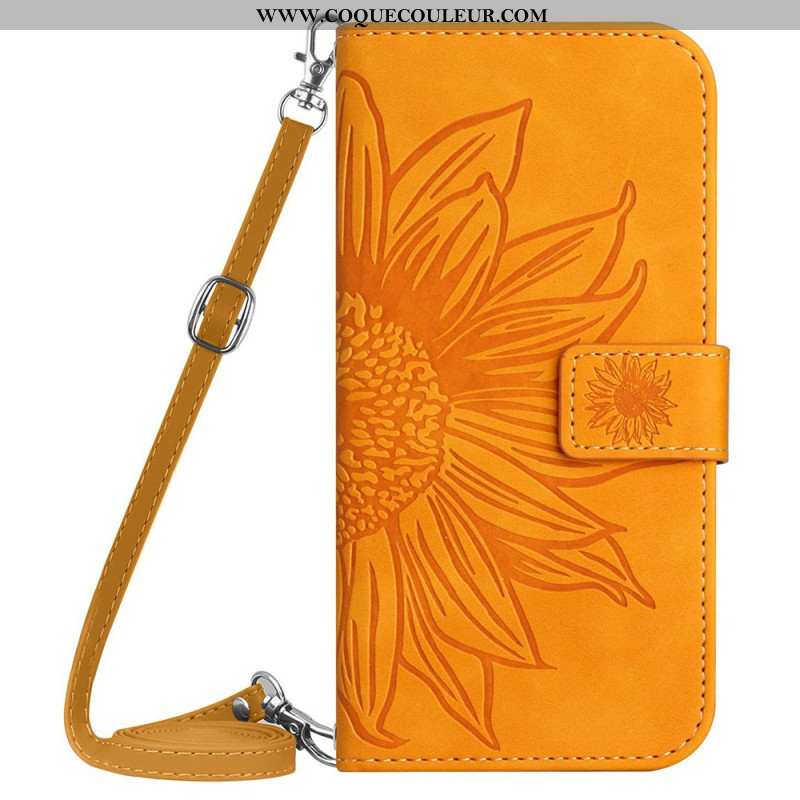 Housse Xiaomi 14 Ultra Motif Tournesol avec Bandoulière
