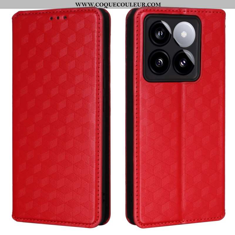 Flip Cover Xiaomi 14T Pro Cubes 3D
