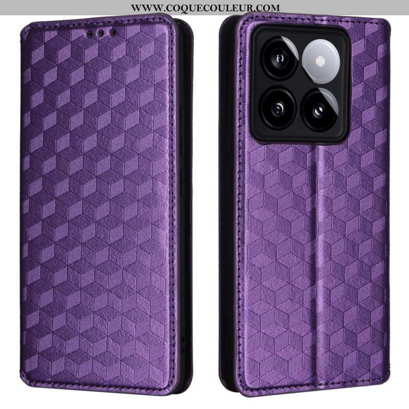 Flip Cover Xiaomi 14T Pro Cubes 3D