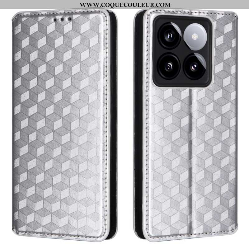 Flip Cover Xiaomi 14T Pro Cubes 3D