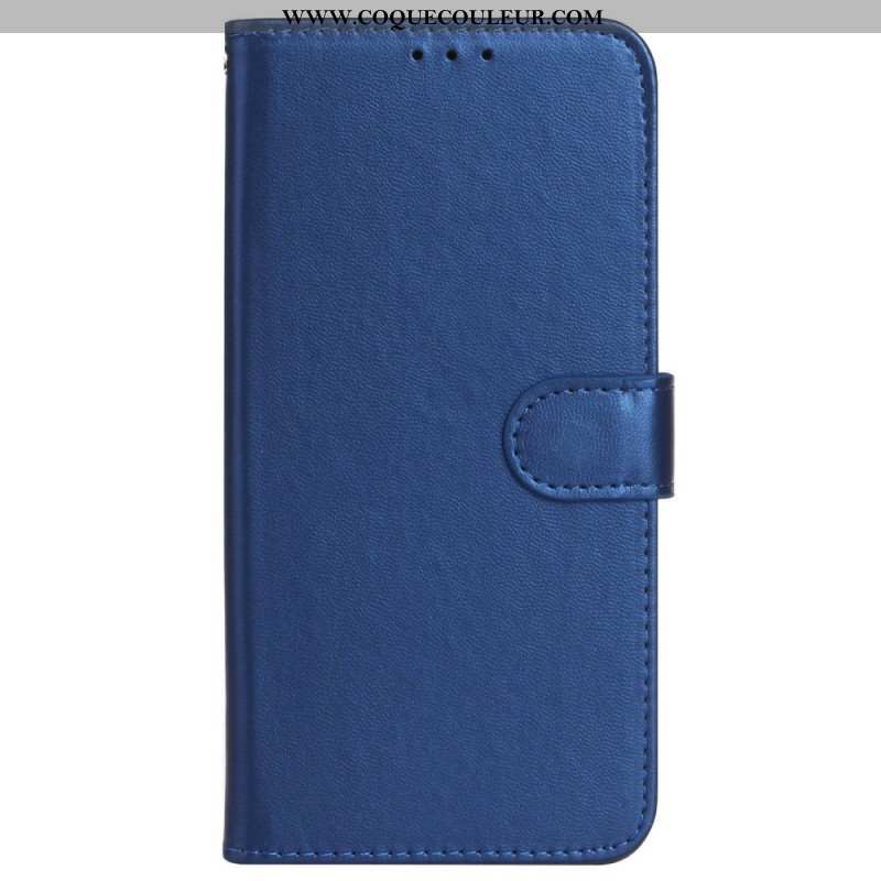 Housse Xiaomi 14T Pro Simili Cuir Uni avec Lanière
