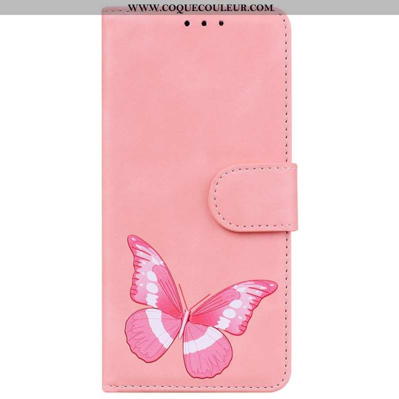 Housse Xiaomi 14T Effet Daim Papillon