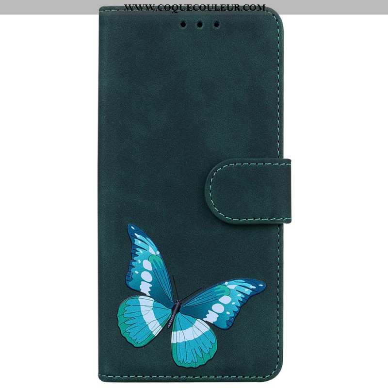 Housse Xiaomi 14T Effet Daim Papillon