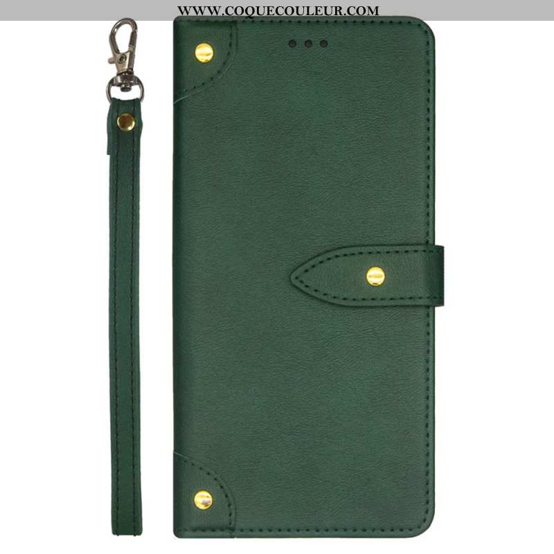 Housse Xiaomi Redmi Note 13 4G Rivets Décoratifs IDEWEI