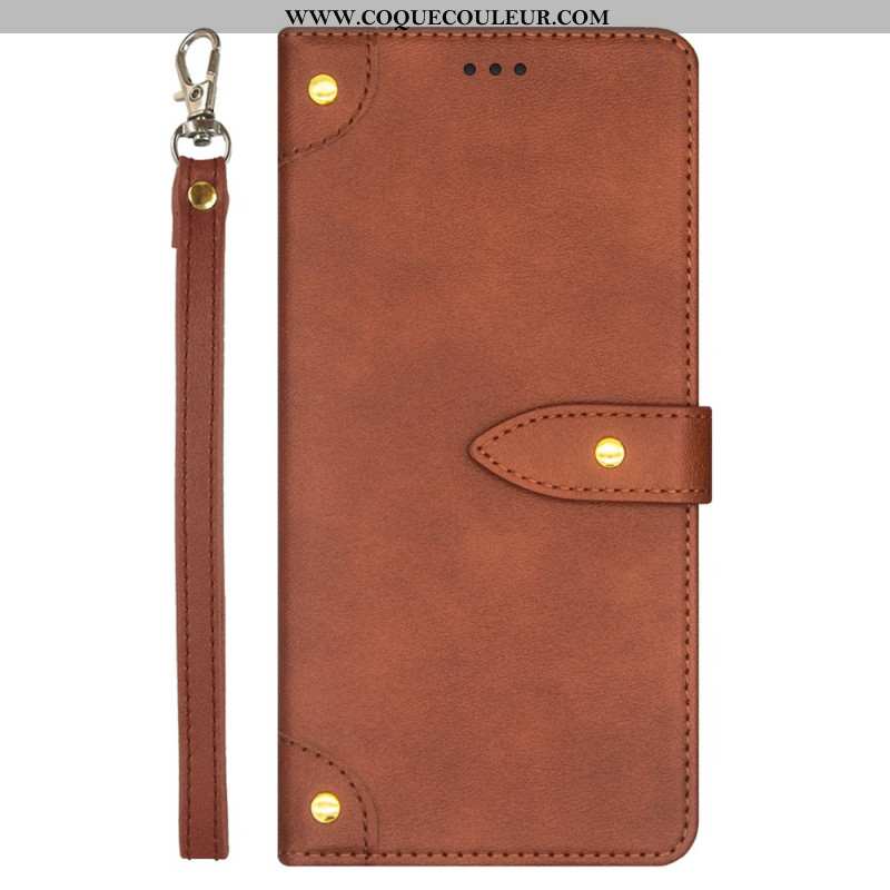 Housse Xiaomi Redmi Note 13 4G Rivets Décoratifs IDEWEI