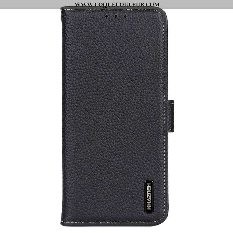 Housse Xiaomi Redmi Note 13 4G Cuir Litchi KHAZNEH