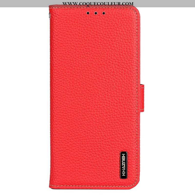 Housse Xiaomi Redmi Note 13 4G Cuir Litchi KHAZNEH