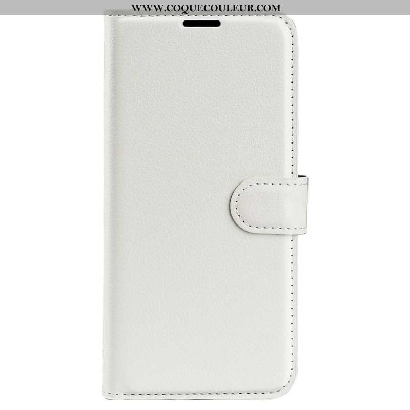 Housse Xiaomi Redmi Note 13 4G Simili Cuir Litchi Classique