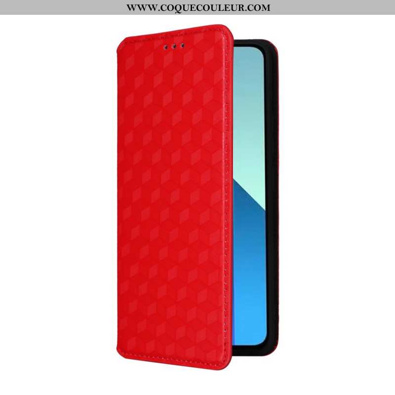 Flip Cover Xiaomi Redmi Note 13 4G Losanges 3D
