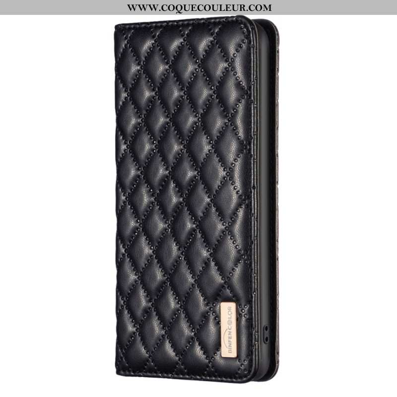 Flip Cover Xiaomi Redmi Note 13 Pro 4G / Poco M6 Pro 4G Matelassée BINFEN COLOR