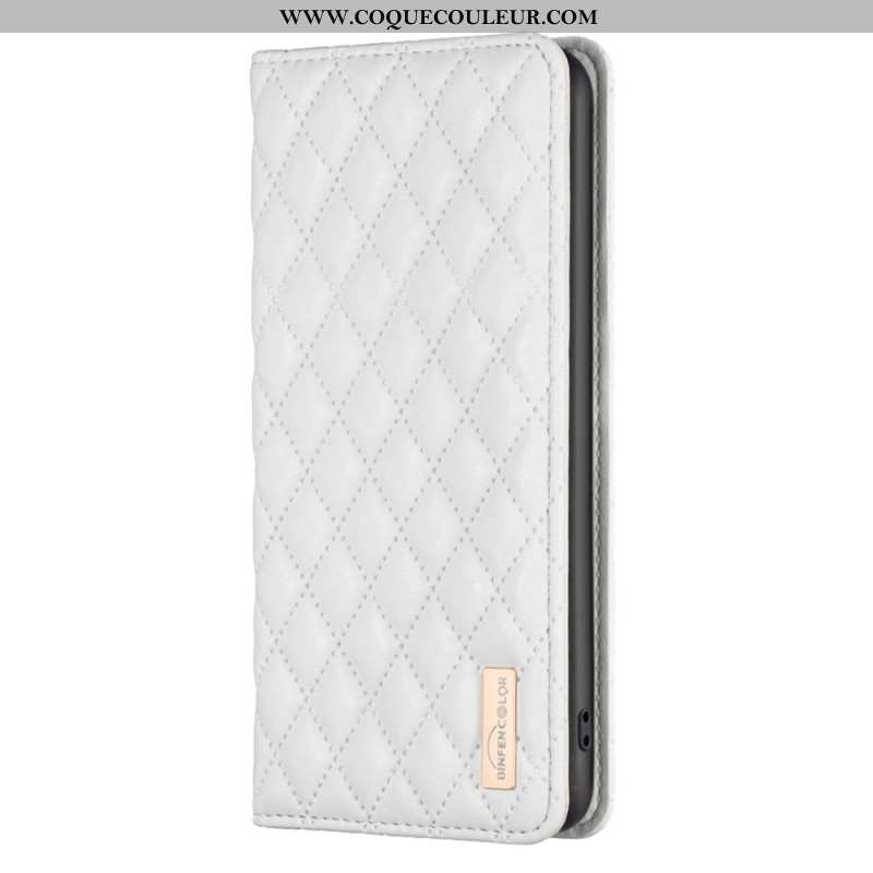 Flip Cover Xiaomi Redmi Note 13 Pro 4G / Poco M6 Pro 4G Matelassée BINFEN COLOR