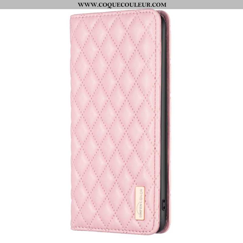 Flip Cover Xiaomi Redmi Note 13 Pro 4G / Poco M6 Pro 4G Matelassée BINFEN COLOR