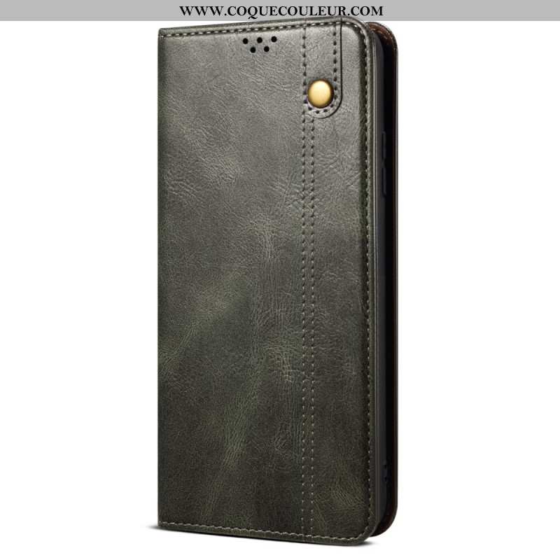 Flip Cover Xiaomi Redmi Note 13 Pro 5G / Poco X6 5G Simili Cuir Ciré