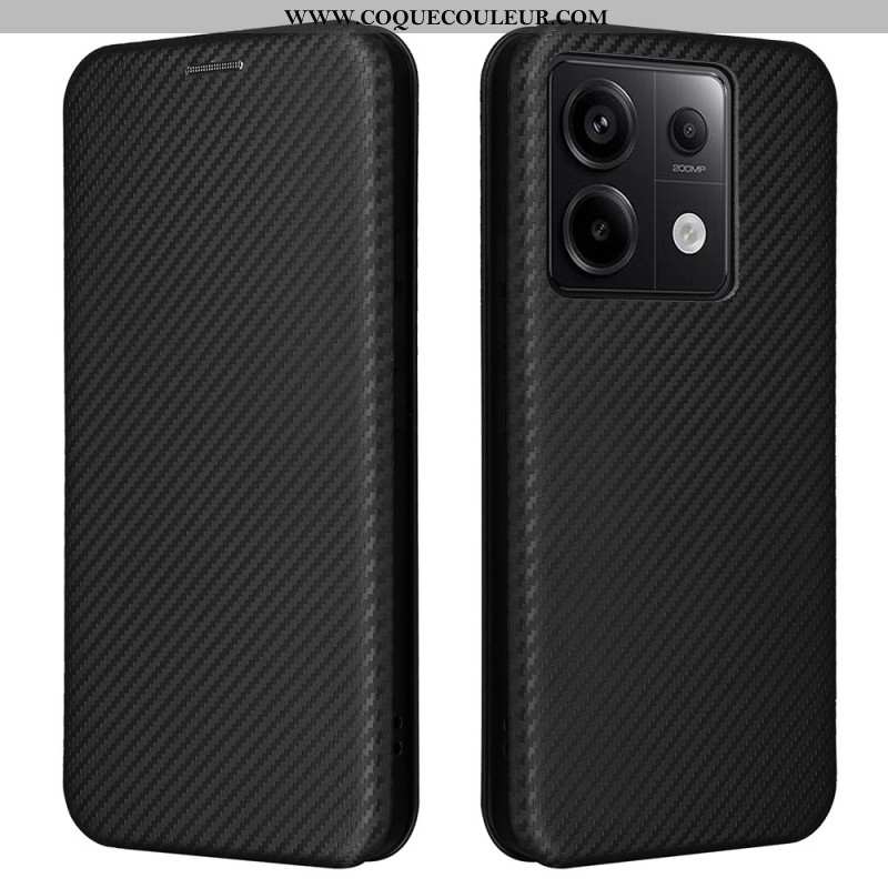 Flip Cover Xiaomi Redmi Note 13 Pro 5G / Poco X6 5G Fibre Carbone