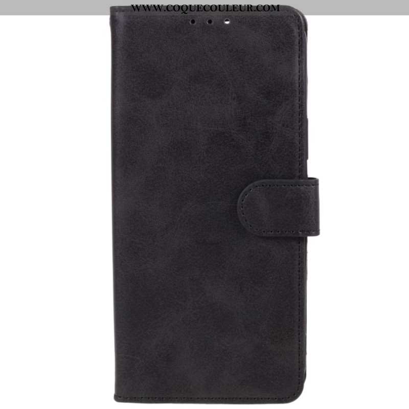 Housse Xiaomi Redmi Note 13 Pro Plus 5G Effet Cuir Uni à Lanière