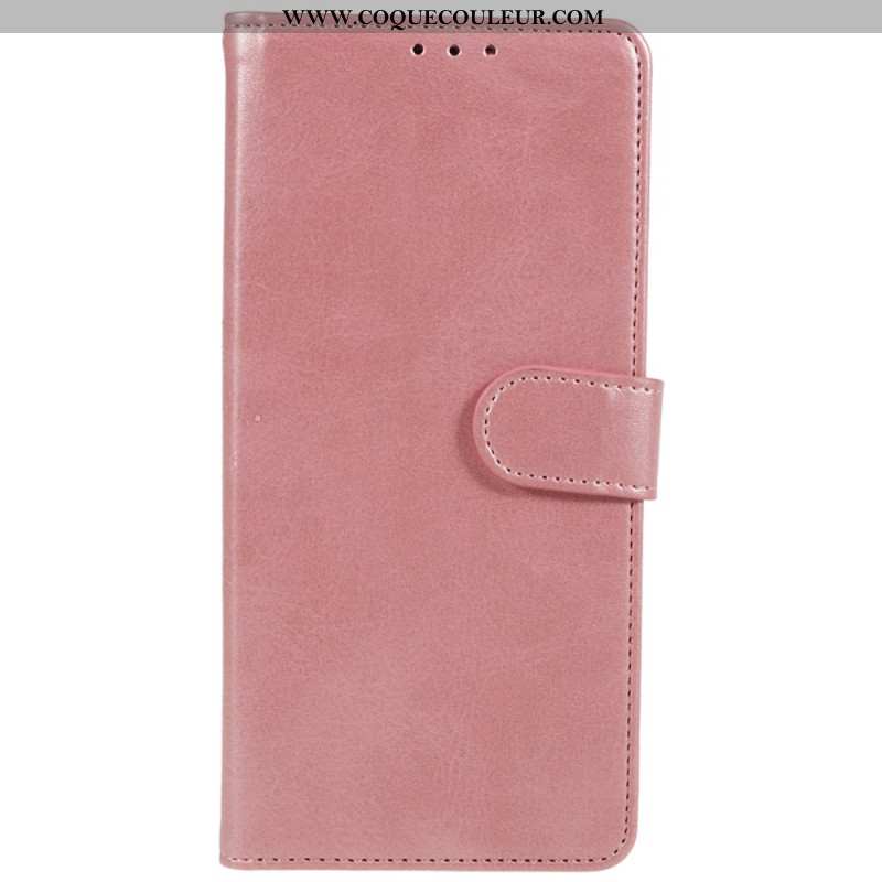Housse Xiaomi Redmi Note 13 Pro Plus 5G Effet Cuir Uni à Lanière