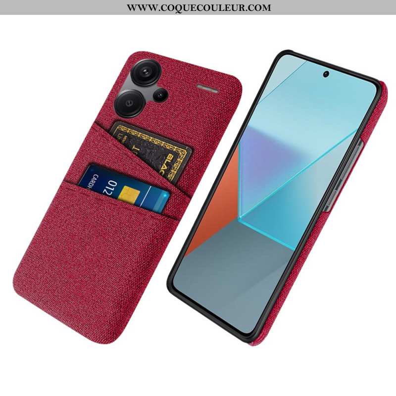 Coque Xiaomi Redmi Note 13 Pro Plus 5G Tissu Porte-Cartes