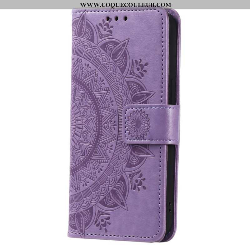 Housse Xiaomi Redmi Note 13 Pro Plus 5G Mandala Soleil à Lanière