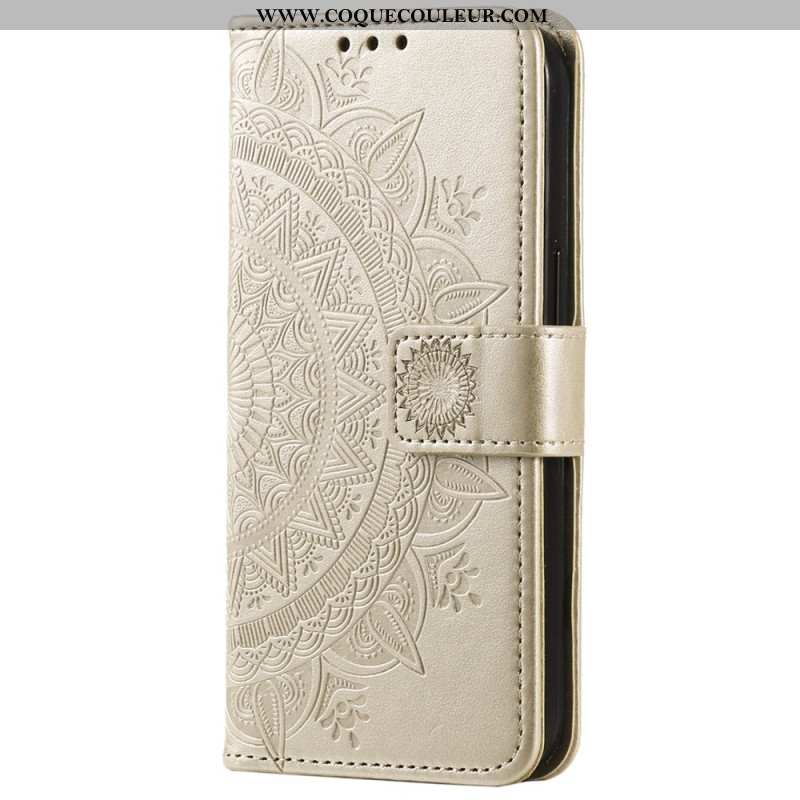 Housse Xiaomi Redmi Note 13 Pro Plus 5G Mandala Soleil à Lanière