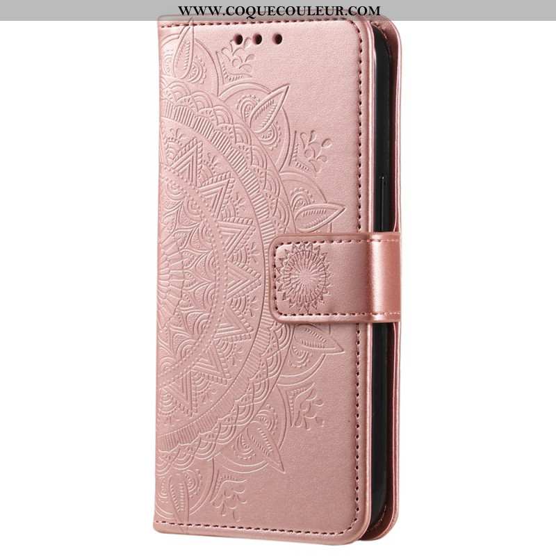 Housse Xiaomi Redmi Note 13 Pro Plus 5G Mandala Soleil à Lanière