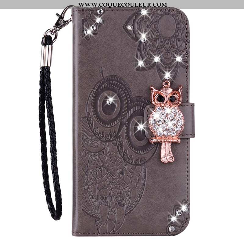 Housse Xiaomi Redmi Note 13 Pro Plus 5G Hibou Breloque à Lanière