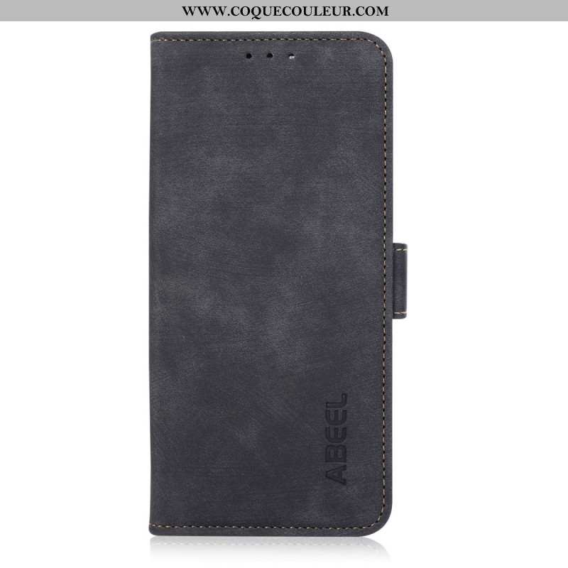 Housse iPhone 16 Plus Effet Daim Vintage ABEEL