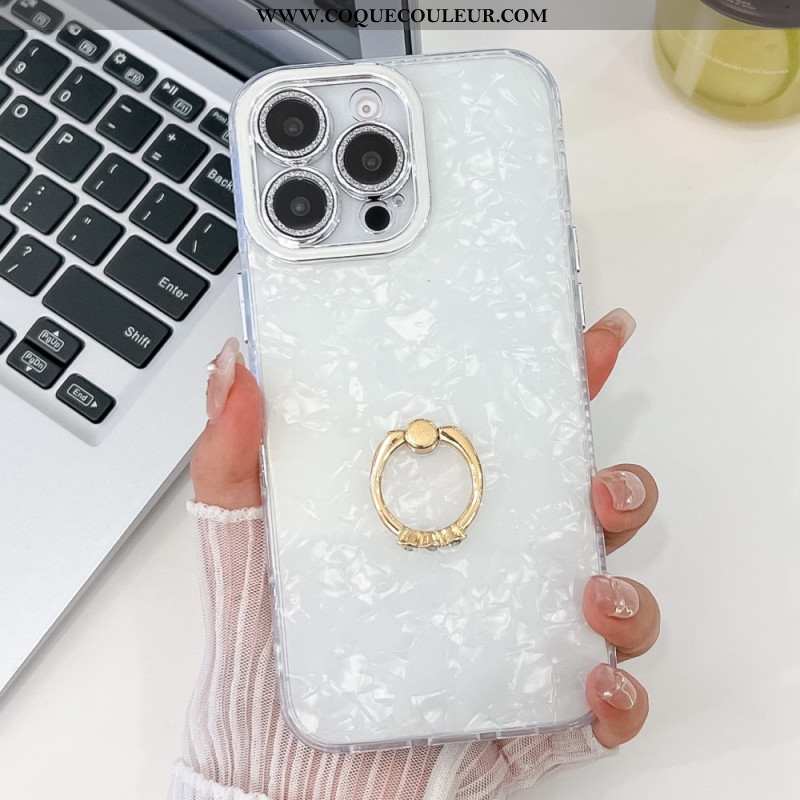 Coque iPhone 16 Pro Max Anneau-Support et Film pour Objectif