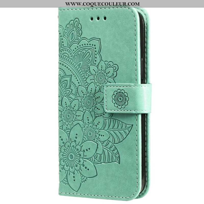 Housse iPhone 16 Pro Impression Mandala à Lanière